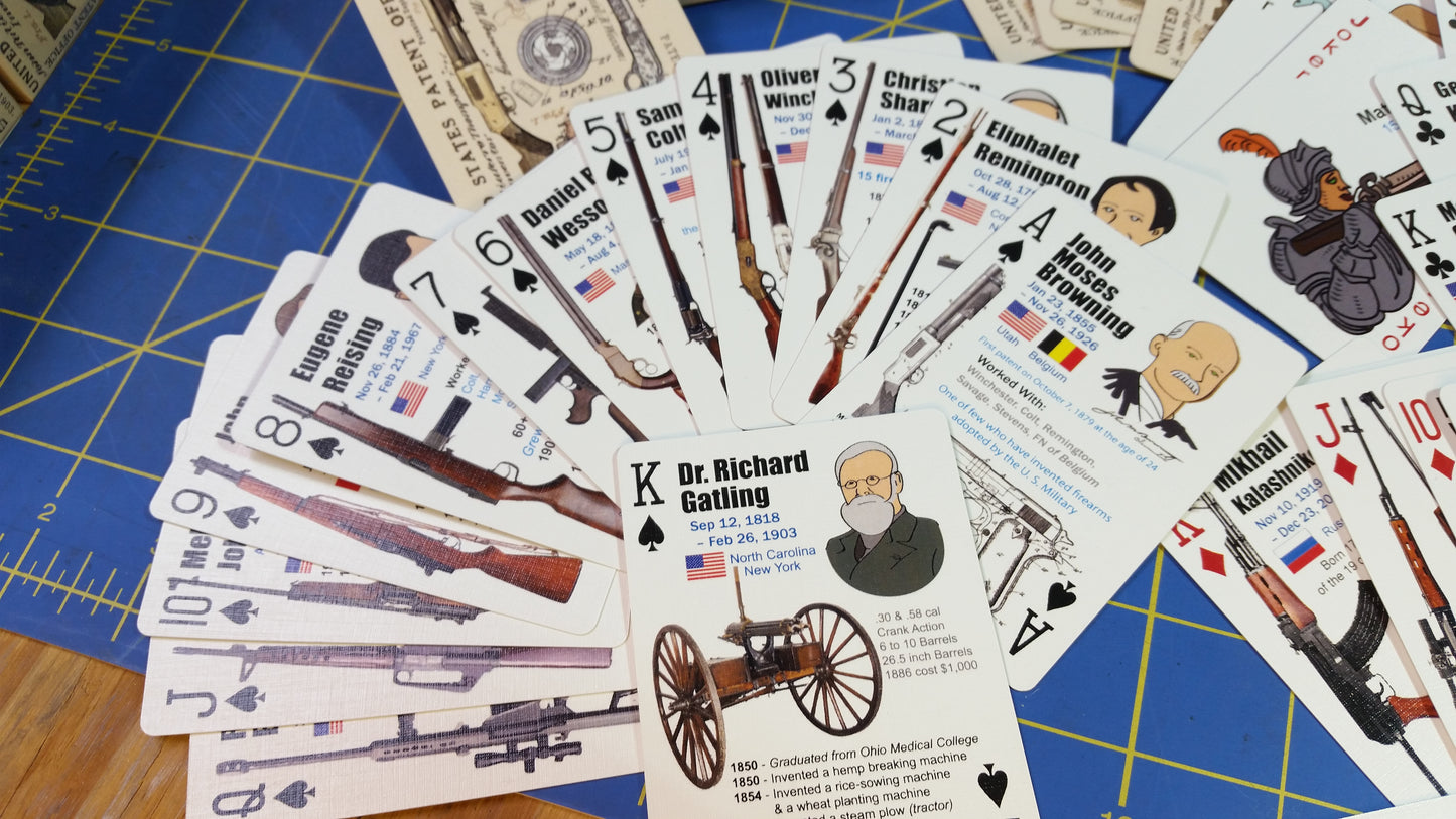 Firearms Inventors Playing Card Deck