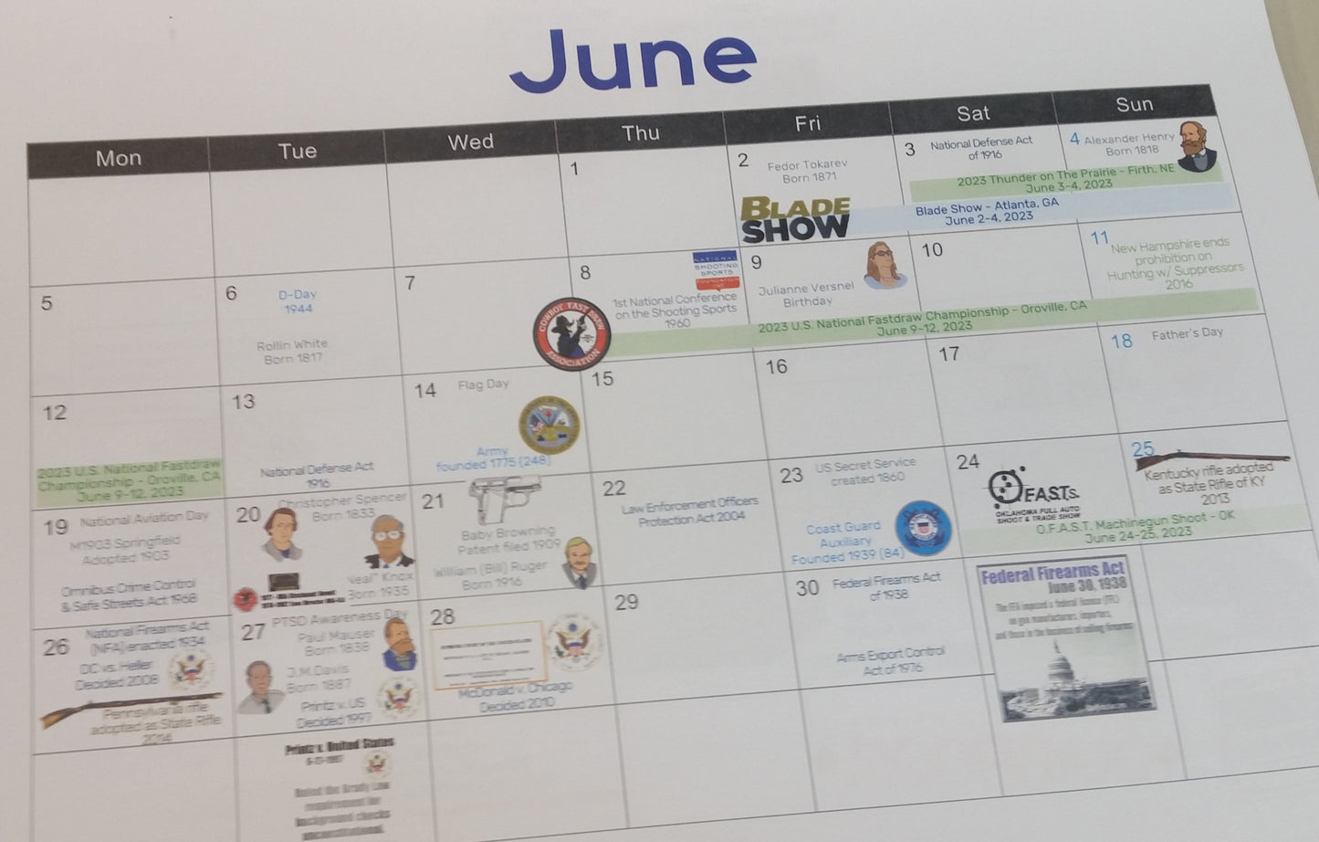 2023 Firearm Museum Calendar