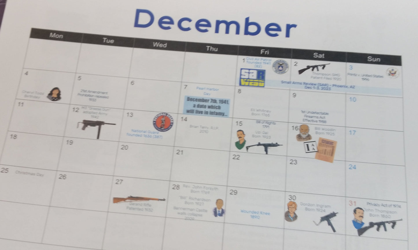 2023 Firearm Museum Calendar