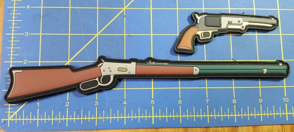 Sold Out - Lever Action Rifle Large 10-inch PVC Patch