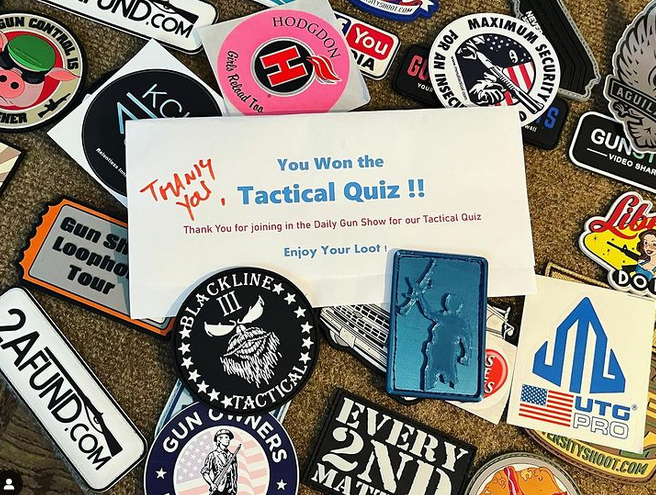 Got two free patches and a bunch of cool stickers for winning the #TacticalQuiz