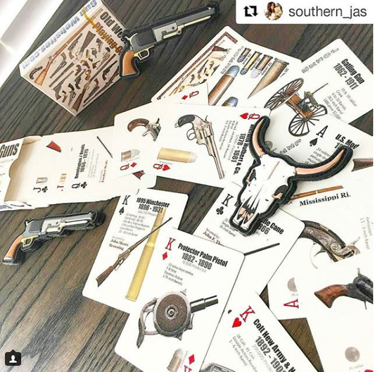 Guns of the Old West playing cards from @southern_jas