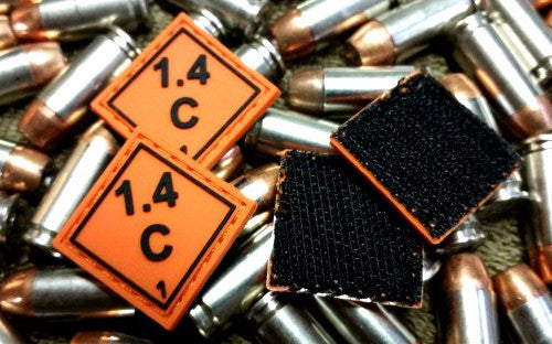 Sold Out - Ammo Placard, Orange PVC Patch