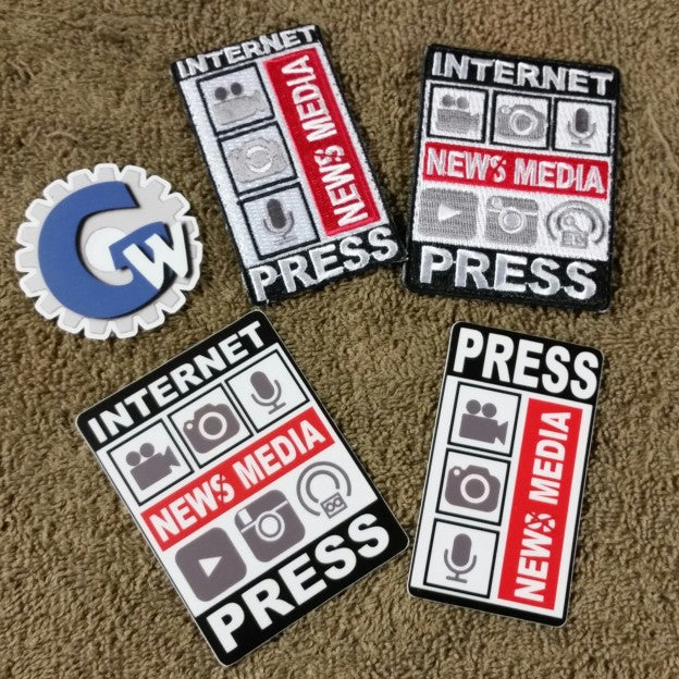 Sold Out - New Media - Small, Patch & Sticker Set – Gear Websites