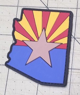 Sold Out - Arizona State Shape PVC Flag Patch