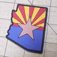 Sold Out - Arizona State Shape PVC Flag Patch