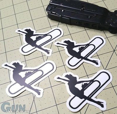 Sold Out - Set of Four (4) "Stripper Clip" Stickers