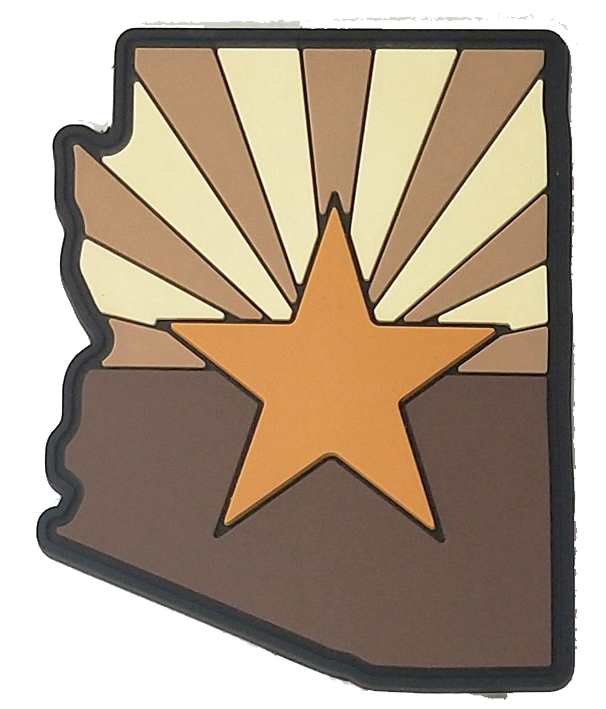Arizona State Shape (Tan) PVC Flag Patch