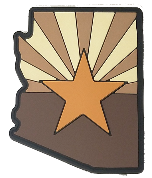 Arizona State Shape (Tan) PVC Flag Patch