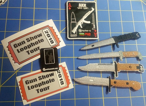 Sold Out - Kalashnikov Bayonet Patches Set of 4 WITH Playing Card Patch