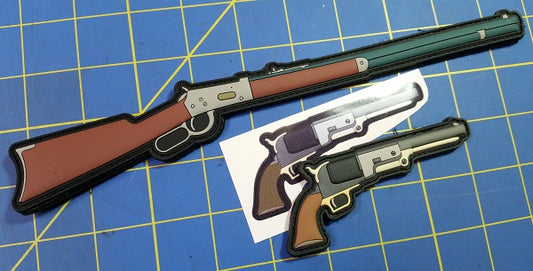 Sold Out - Lever Action Rifle Large 10-inch PVC Patch