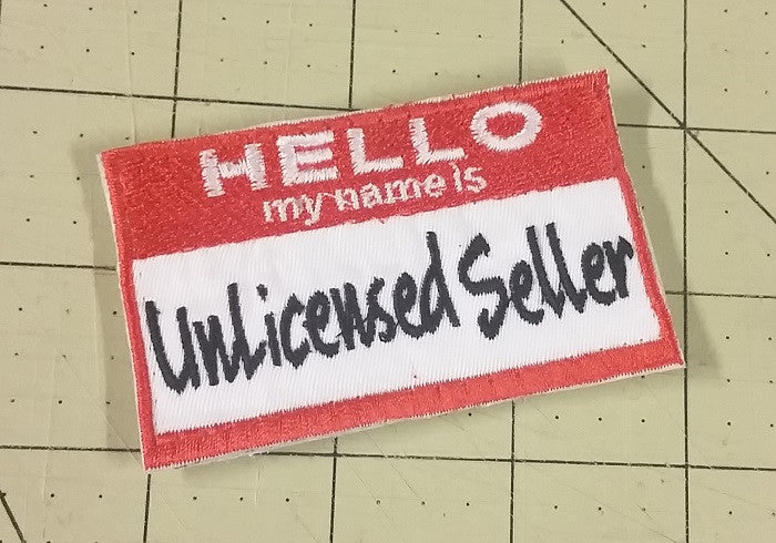 Sold Out - Unlicensed Seller "Name Tag" Patch
